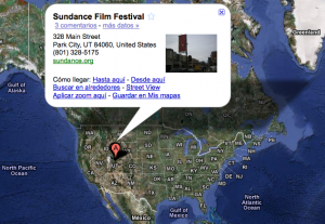 Google Maps - Sundance Festival (Utah)