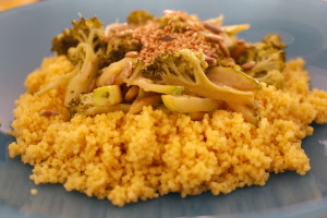 couscous al curry con brocoli
