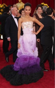 Vestido Zoe Saldana Oscars 2010